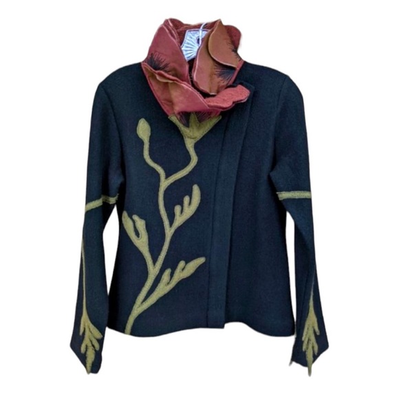 Anthropologie Jackets & Coats Anthropologie Covelo Black Poppy Wool